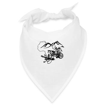 Africa Touring Twin Motorrad Natur Off-road bike - Bandana - Weiß - Vorne