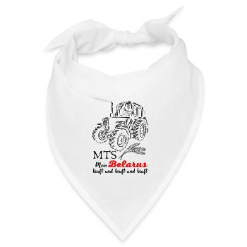 Belarus MTS / Mein Belarus läuft & Läuft. Ostalgie - Bandana - Weiß - Vorne