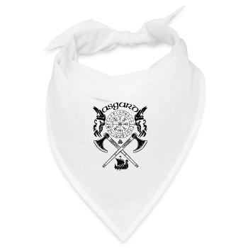 Asgard-VIKING-Wikinger SYMBOLE-WIKINGER RUNEN - Bandana - Weiß - Vorne