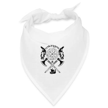 Wikinger-VIKING SYMBOLE-WIKINGER RUNEN - Bandana - Weiß - Vorne