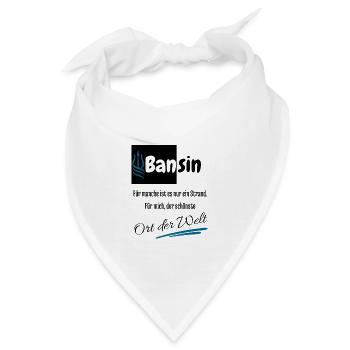 Bansin für mich der schönste Ort der Welt-Ostsee - Bandana - Weiß - Vorne