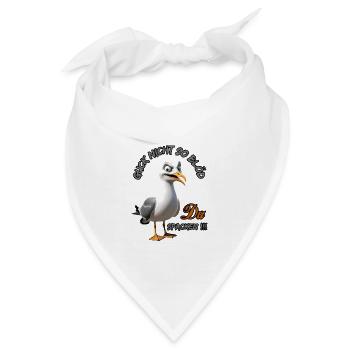 Guck nicht so Blöd Du Spacken Lustige Möwe - Bandana - Weiß - Vorne
