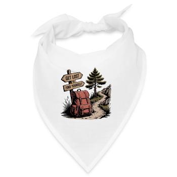 Get Lost to Find Yourself - Outdoor-Motiv - Bandana - Weiß - Vorne