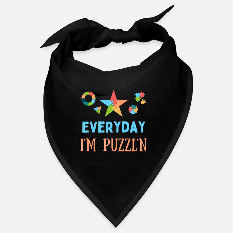 Everyday I'm Puzzl'n Puzzle Enthusiasts Puzzling Bandana