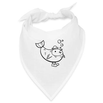 Mister Fish - Bandana - Weiß - Vorne