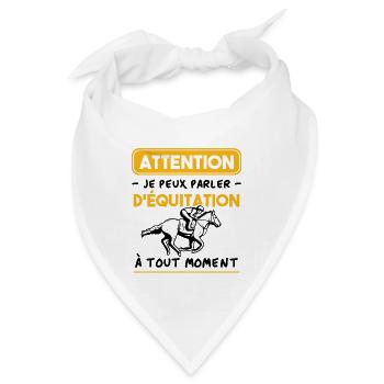 Ich kann jederzeit über das Reiten sprechen - Bandana - Weiß - Vorne