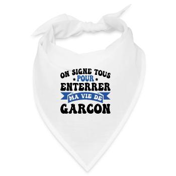Junggesellenabschied Humorvolles Geschenk - Bandana - Weiß - Vorne