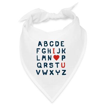 Ich liebe dich - Bandana - Weiß - Vorne