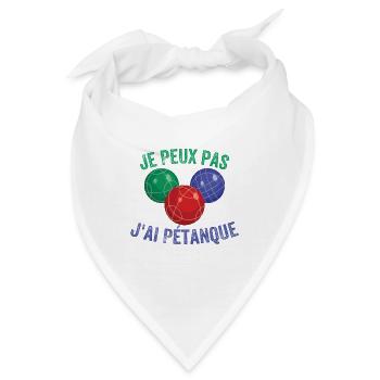 Ich kann nicht Ich habe die Bocciakugeln Pétanque-Kugel - Bandana - Weiß - Vorne