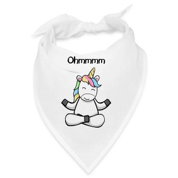 Ohmmm ein süßes Yoga Einhorn Pferd Einhörner - Bandana - Weiß - Vorne