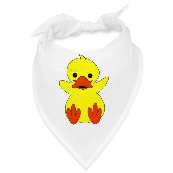 Quakendes Gelbes Entchen - Bandana - Weiß - Vorne