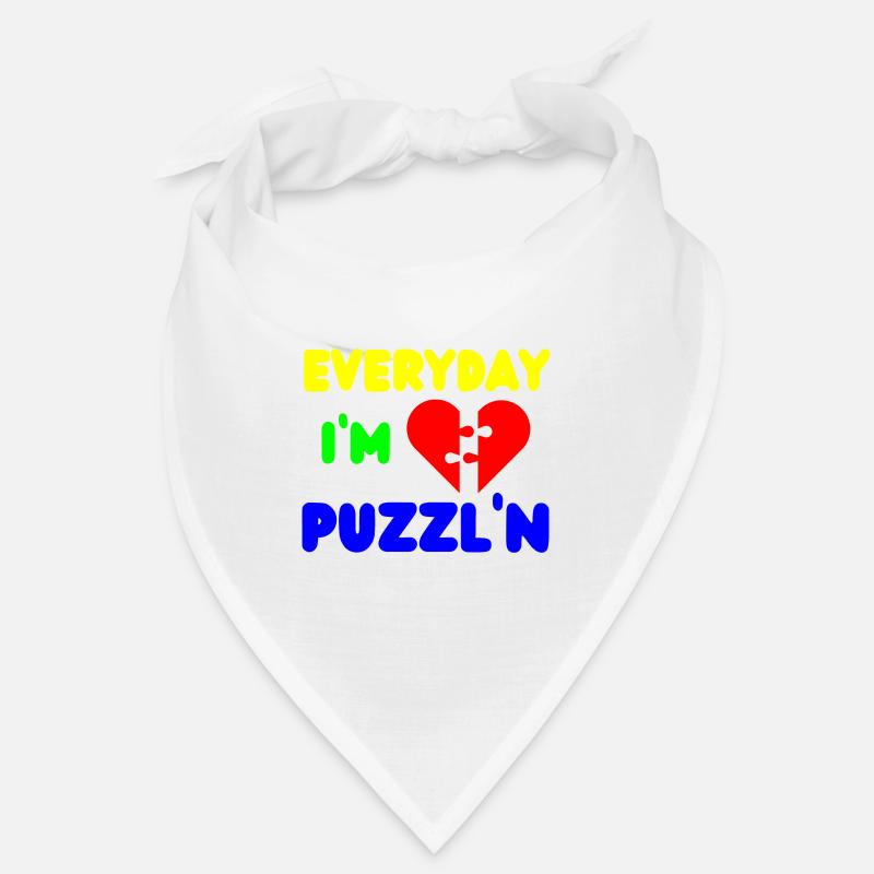 Everyday I'm Puzzl'n Funny Puzzle Solver Bandana