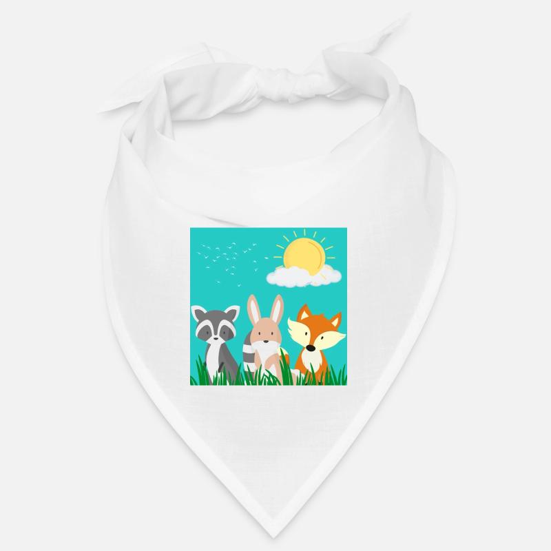 Waldtiere - Bandana - Weiß