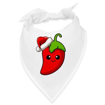 Chilli Weihnachten Comic Xmas - Bandana - Weiß - Vorne