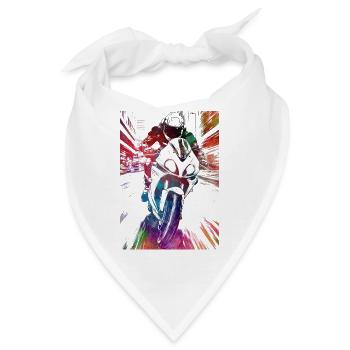 Motorsport #motor #sport - Bandana - Weiß - Vorne