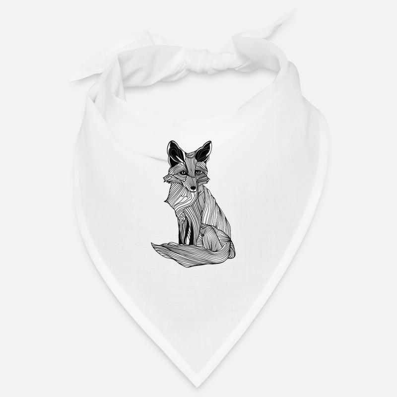 Lines art fox #fox Bandana