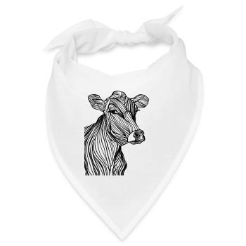 Art Lines #cow - Bandana - Weiß - Vorne