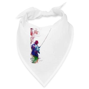Angelsport Kunst #fishing - Bandana - Weiß - Vorne