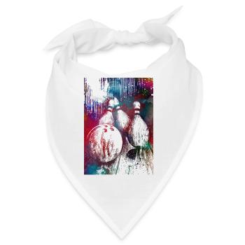 Bowlingsport Kunst #bowling #sport - Bandana - Weiß - Vorne