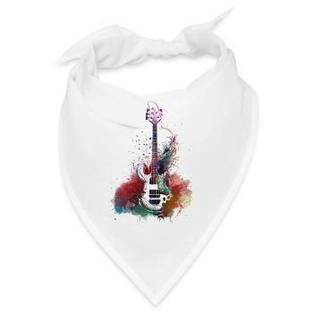 Gitarrenmusik Kunst - Bandana - Weiß - Vorne