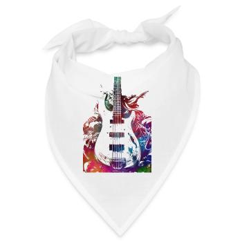Musik Bassgitarre - Bandana - Weiß - Vorne