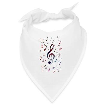 Violine Musiktaste - Bandana - Weiß - Vorne