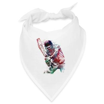 Cricket-Sportkunst #cricket - Bandana - Weiß - Vorne