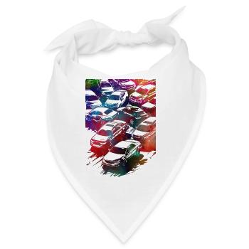 Autorennen #racing #sport - Bandana - Weiß - Vorne