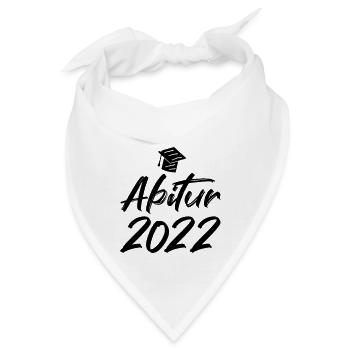 Abschluss Abitur 2022 Hut Pinselschrift - Bandana - Weiß - Vorne