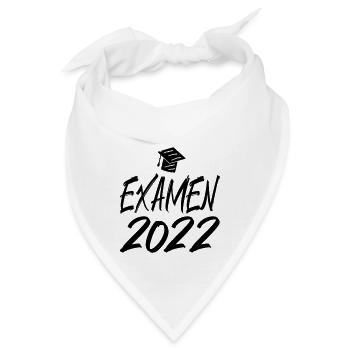 Abschluss Examen 2022 Hut Pinselschrift - Bandana - Weiß - Vorne