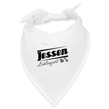 Jessen - Lieblingsort mit Stadtnamen - Bandana - Weiß - Vorne