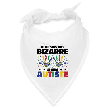 Ich bin nicht seltsam, ich bin Autist - Bandana - Weiß - Vorne