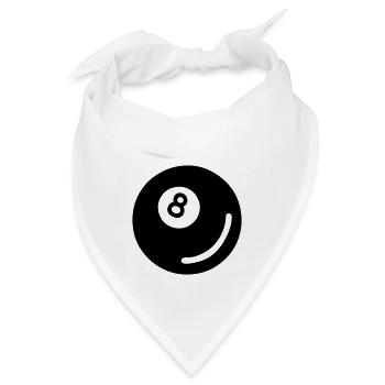 Billardkugel 01 - Bandana - Weiß - Vorne
