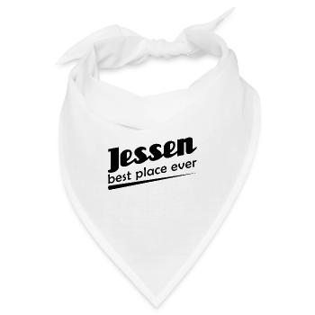 Jessen - Stadt best place ever - Bandana - Weiß - Vorne