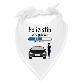 Polizistin Ausbildung Angehende werdene zukünftige - Bandana - Weiß - Vorne