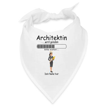 Angehende Architektin Architekturstudentin Baby - Bandana - Weiß - Vorne