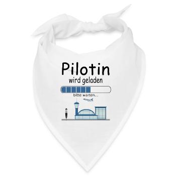 Angehende Pilotin Pilotenausbildung werden Baby - Bandana - Weiß - Vorne