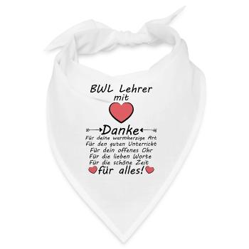 Beste BWL Lehrer Danke sagen Abschiedsgeschenk - Bandana - Weiß - Vorne