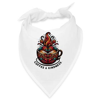 Coffee & Kindness - Bandana - Weiß - Vorne