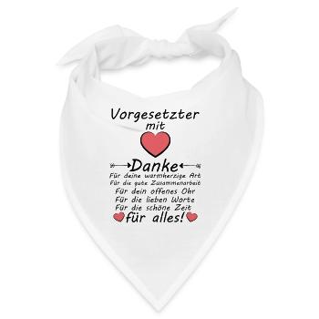 Danke an Vorgesetzter Abschiedsgeschenk Abschied - Bandana - Weiß - Vorne