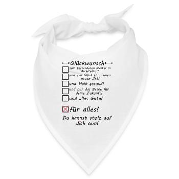 Master Architektur Glückwünsche Studium bestanden - Bandana - Weiß - Vorne