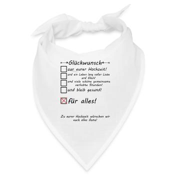 Mitarbeiter Kollege Heiratet Hochzeit Glückwunsch - Bandana - Weiß - Vorne