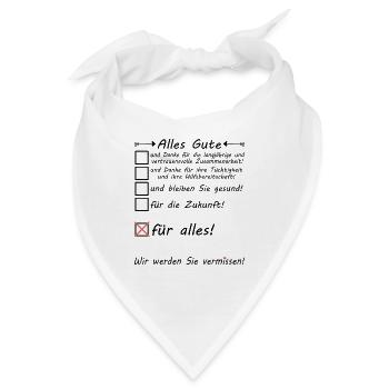Mitarbeiter Kollege Kündigt hat gekündigt geht - Bandana - Weiß - Vorne