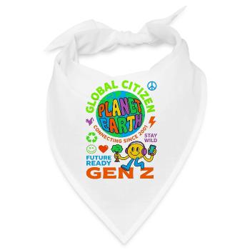 Global Citizen Planet Earth Gen Z - Bandana - Weiß - Vorne