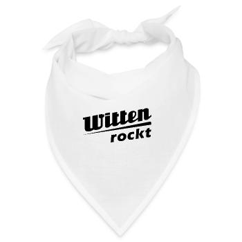 Witten rockt - Textdesign mit Stadtnamen - Bandana - Weiß - Vorne
