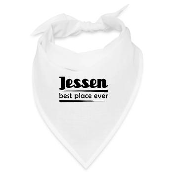 Jessen - Stadt best place ever - Bandana - Weiß - Vorne