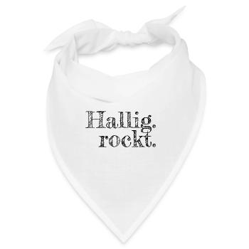 Hallig rockt - Textdesign mit Stadtnamen - Bandana - Weiß - Vorne