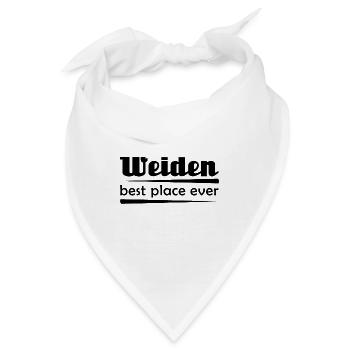 Weiden - Stadt best place ever - Bandana - Weiß - Vorne