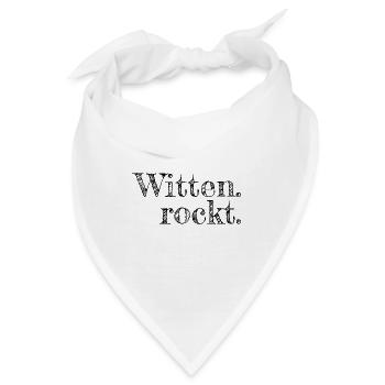 Witten rockt - Textdesign mit Stadtnamen - Bandana - Weiß - Vorne