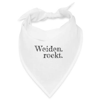Weiden rockt - Textdesign mit Stadtnamen - Bandana - Weiß - Vorne